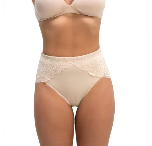 Shapewear High Cut Panty Double Layer Control & Over Lace 153U073