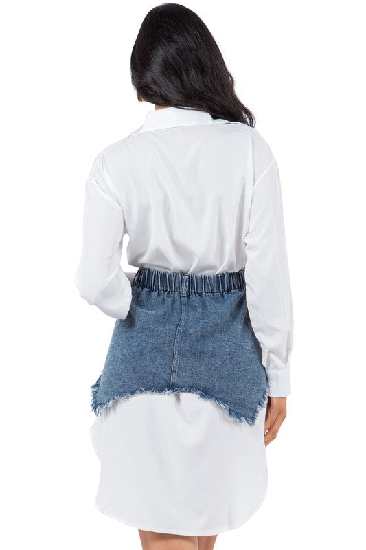 WOMEN FASHION SHIRT DRESS