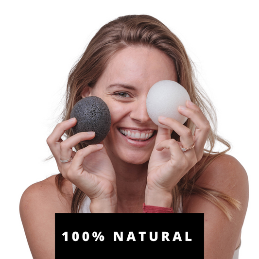 PURE SOL. Beauty Face Buff Charcoal Konjac Face Sponge