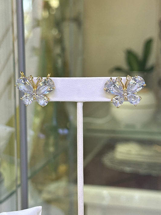Crystal Butterfly Earrings