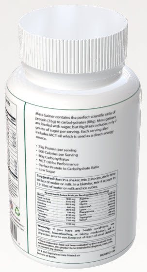 6lb Bulk Up! Mass Gainer Chocolate Milkshake w/Low Sugar