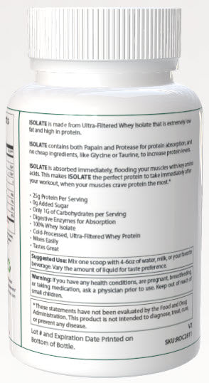 1lb 100% Whey Armor Isolate Protein Chocolate