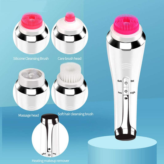 4 in 1 Electric Clearner Automatic Rotation Facial Cleansing Brush