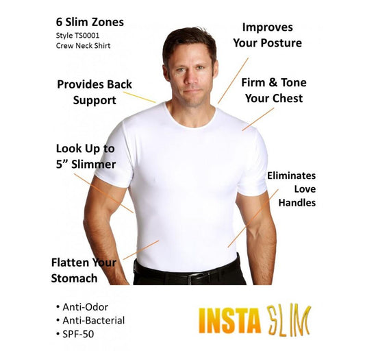 Insta Slim Big & Tall Compression Crew Neck Shirt TS0001BT
