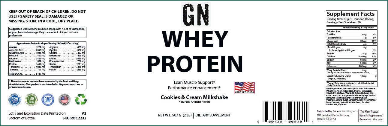 2lb Whey Cookies and Cream – 28 servings