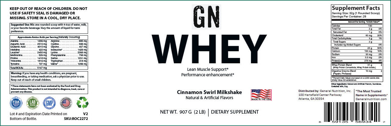 2lb Whey Cinnamon Swirl – 28 servings