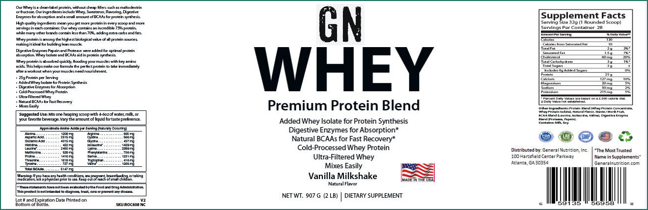 Protein Whey 2lb Vanilla