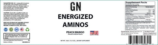 Energized Aminos Peach Mango 360g – 40 serv