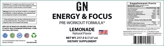 Energy Pre-Workout Lemonade 214g – 30 serv