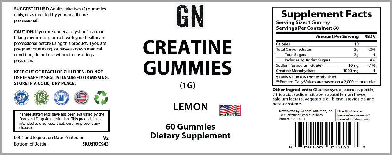 Super Creatine Gummies 1000mg