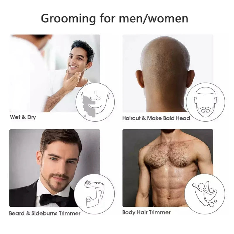 3in1 Grooming Kit Hair Trimmer Electric for Men Body Beard Hair