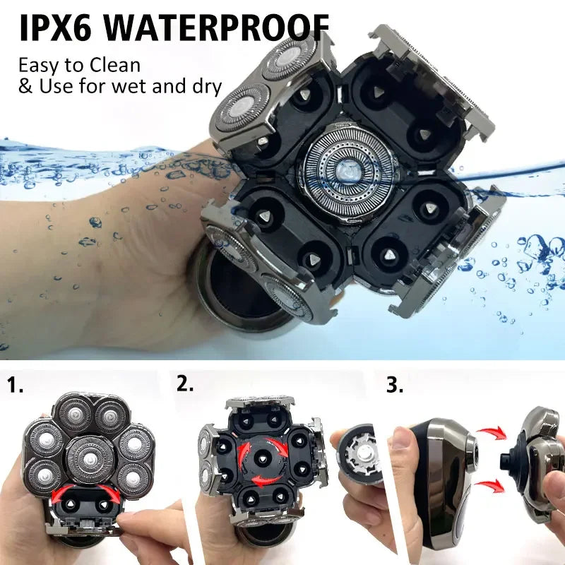 9 Blades Multi Grooming Kit Digital Display Electric Shaver Hair