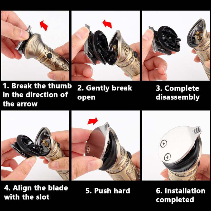 Hair Trimmer 6 In 1 Grooming Kit Hair Clipper Nose Trimmer Shaver Body