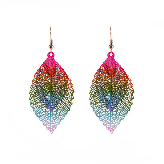 Vintage Gold Color Leaves Long