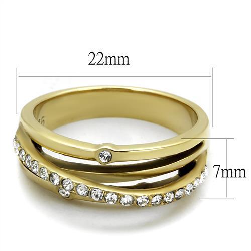 TK2611 - IP Gold(Ion Plating) Stainless Steel Ring with High Grade