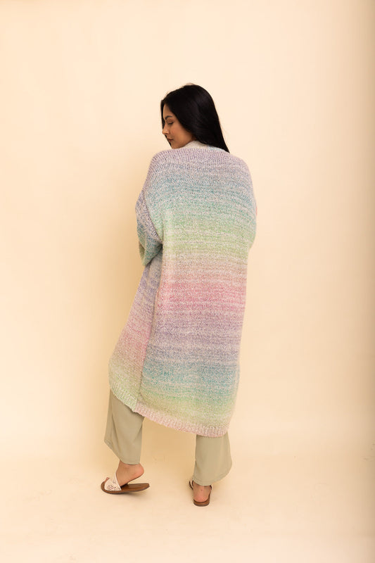 Lounge Around Longline Ombre Cardigan Top