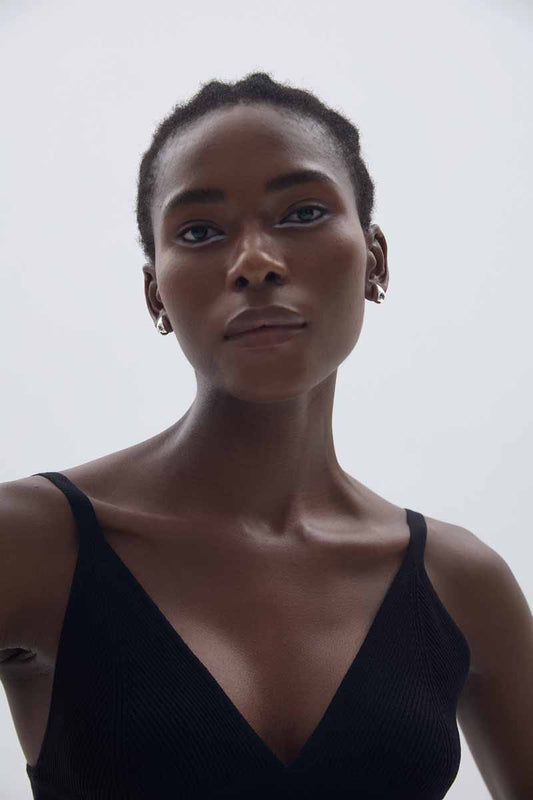 Women Hollow Simple Classic Minimalist Cute Mini Water Drop 18k Gold Plated S999 Sterling Silver Electroforming Stud Earrings