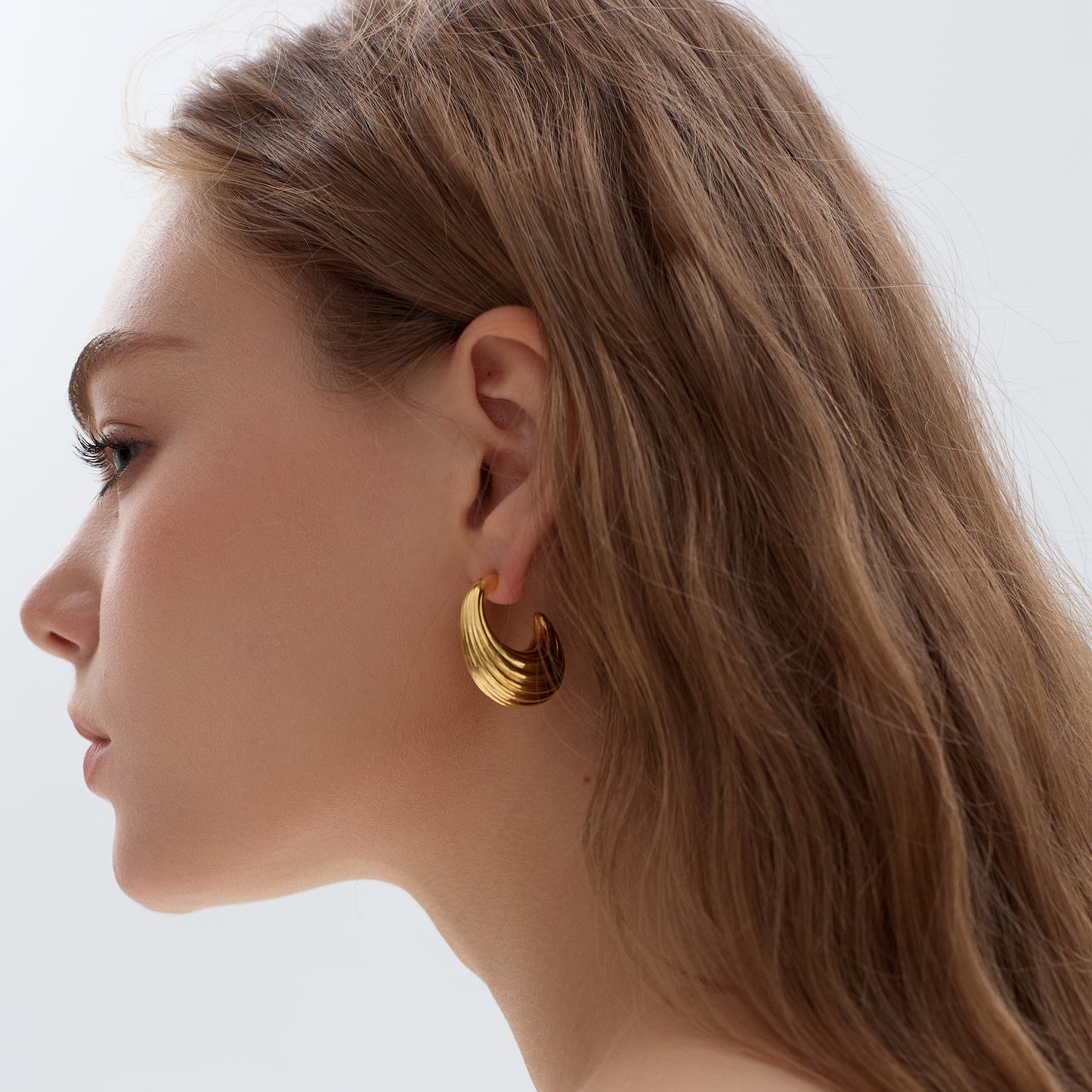 Fashion Jewelry Chunky Electroforming Irregular Pattern 999 Sterling Silver Large Statement Hoop Earrings