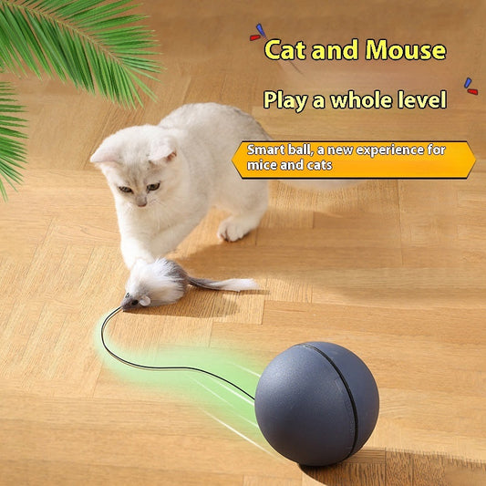 Cat Toys Mouse Teaser Ball Funny Moving Toy For Pets Cat Dog Electric