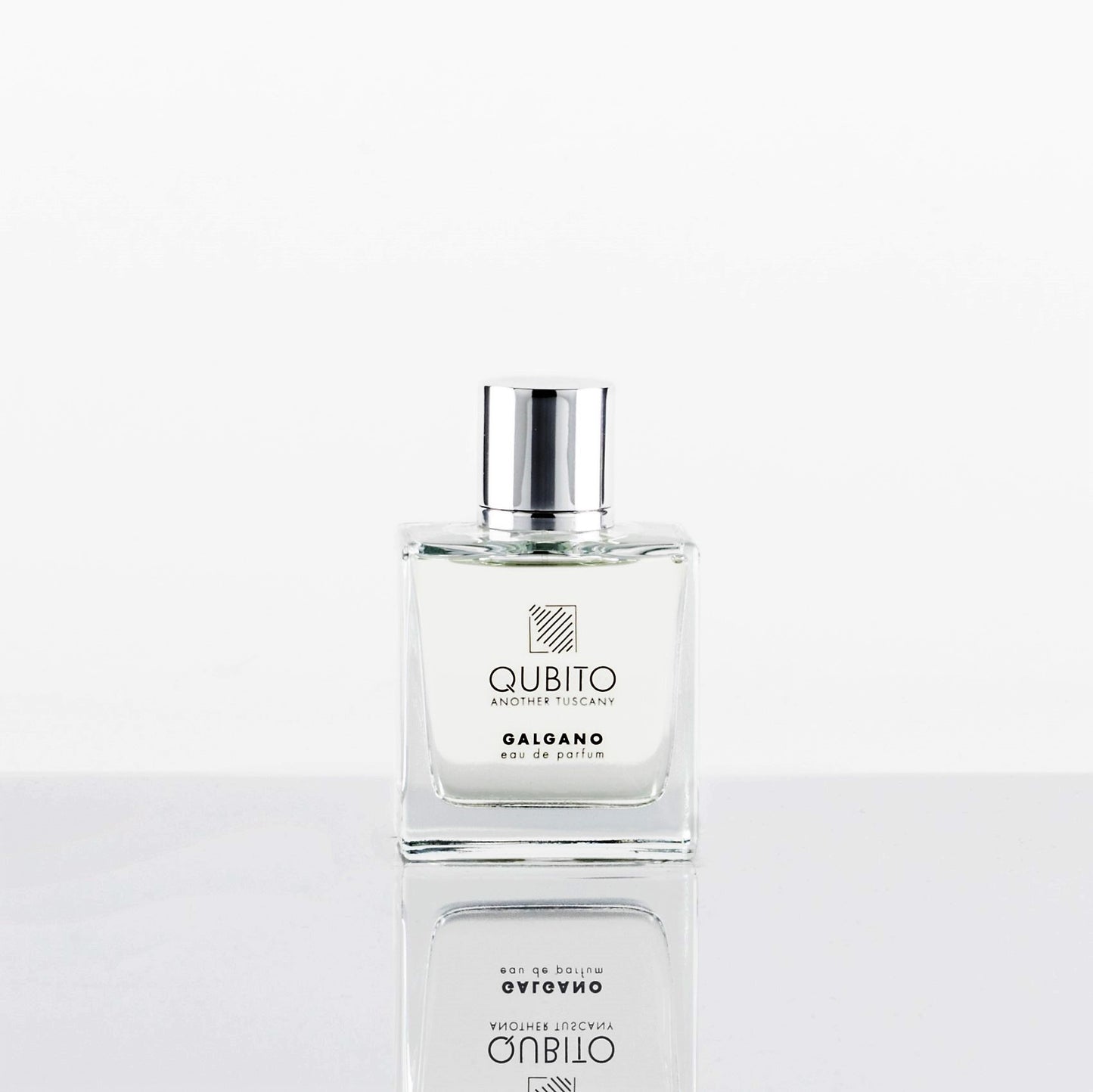 Qubito perfume bottle on a white background