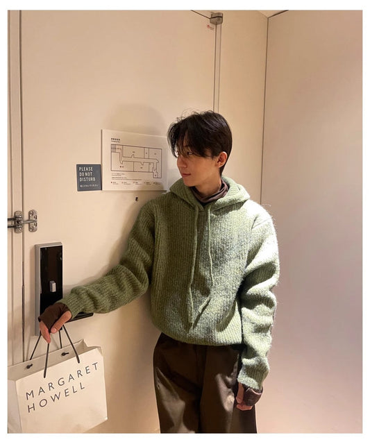 Men's Slouchy Fluffy Hoodie Jacket – Soft Thickened Winterwear