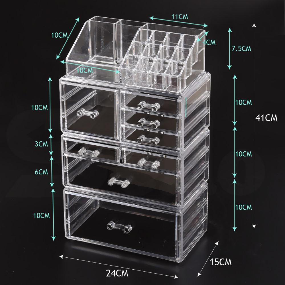 Cosmetic 8 Drawer Makeup Organizer Storage Jewellery Holder Box