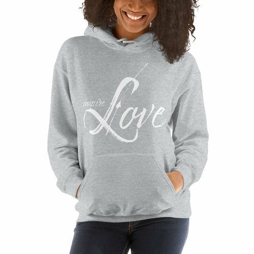 Womens Hoodie - Pullover Hooded Sweatshirt Top - Graphic/inspire Love
