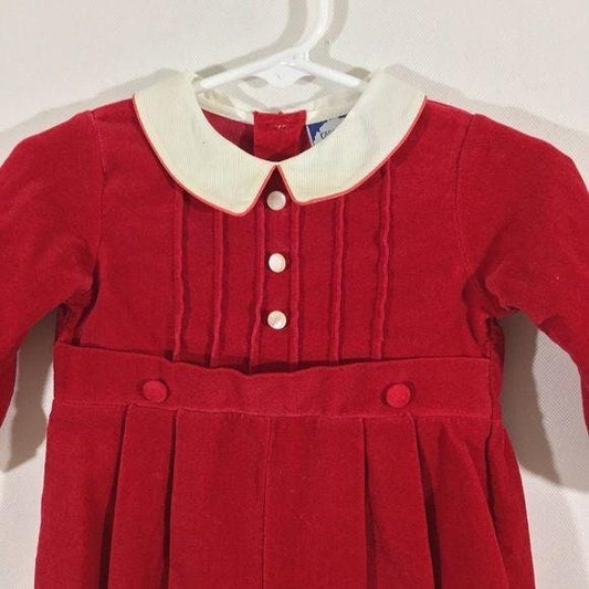 Vtg Carriage Boutiques Christmas Bubble Outfit 3M