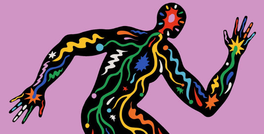 an illustration of a man's nervouse system