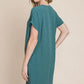 BOMBOM V-Neck Short Sleeve Dress with Pockets
