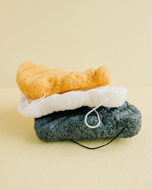 PURE SOL. Beauty Body Buff Charcoal Konjac Body Sponge