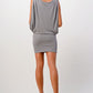 Sleeveless Draped Mini Dress with V-Neckline