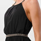 Halter Neck Maxi Dress with Beaded Waist Detail