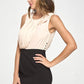 Sleeveless Two-Tone Draped Mini Dress