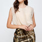 Sequin Skirt with Sleeveless Blouson Dress – Glamorous Party Look