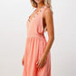 Sleeveless A-Line Dress with Grommet Detail