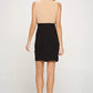 Sleeveless Two-Tone Fitted Dress