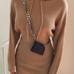 Casual hooded collar women sweater dress Bat sleeves drawstring ladies