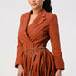 Terracotta Trench Romper with Gold Chain Belt