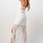 Elegant Black Lace Maxi Dress with Side Slit