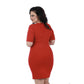 InstantFigure Curvy Plus Size Short Dress Short Sleeves 168027C