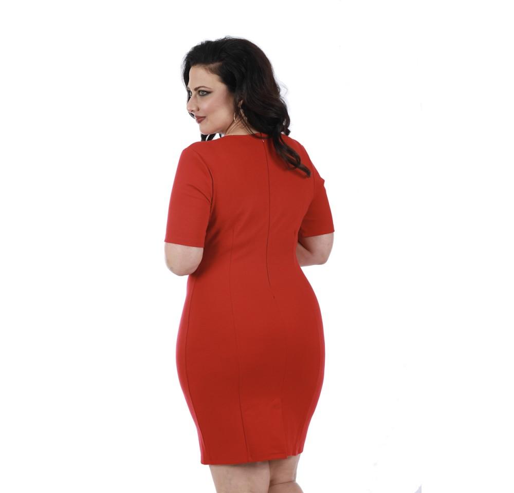 InstantFigure Curvy Plus Size Short Dress Short Sleeves 168027C