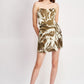 BUSTIER MINI DRESS WITH WAIST TIE