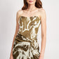 BUSTIER MINI DRESS WITH WAIST TIE