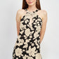 FLORAL HALTERNECK JUMPSUIT WITH OPEN BACK