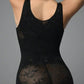 65011 Floral Mesh Body shaper With Straps