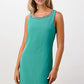 Embellished Neckline Sleeveless Shift Dress