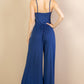 Button Front Wide Leg Jumpsuit