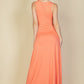 Plunge Neck Thigh Split Dress