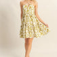 HYFVE Floral Print Halter Neck Tiered Mini Dress
